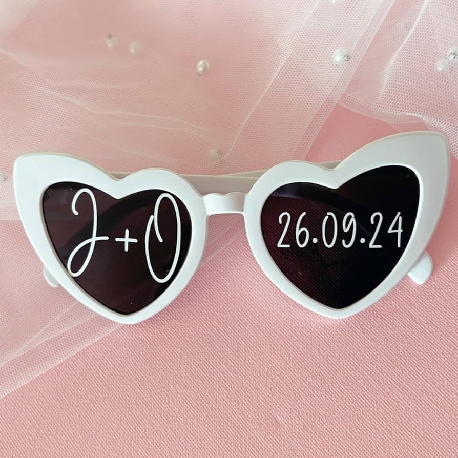 Custom Vinyl Stickers for Party Glasses: Personalized Initials & Date