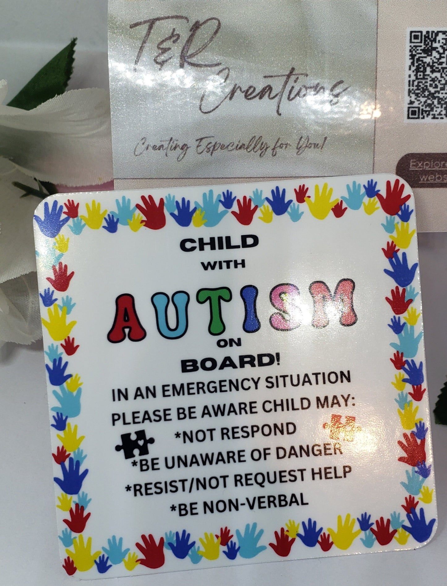 Child with Autism Alert Car Sticker - Waterproof Vinyl Decal