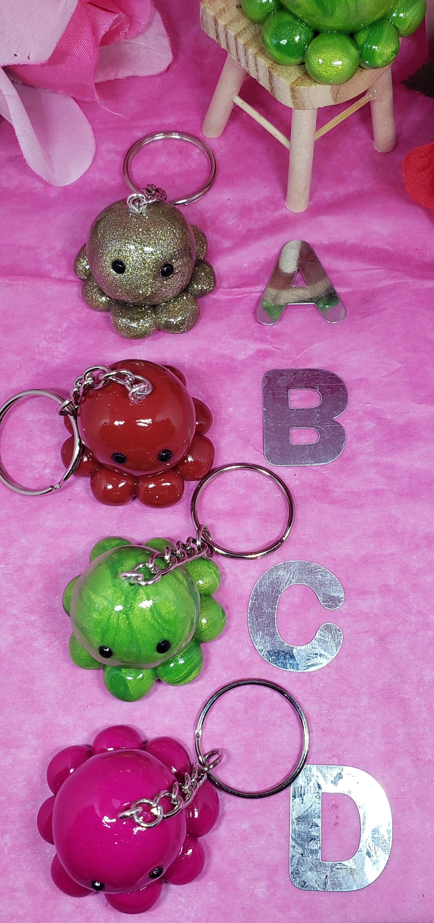 Octopus Keychain stress relief. Keychain Ocopus color