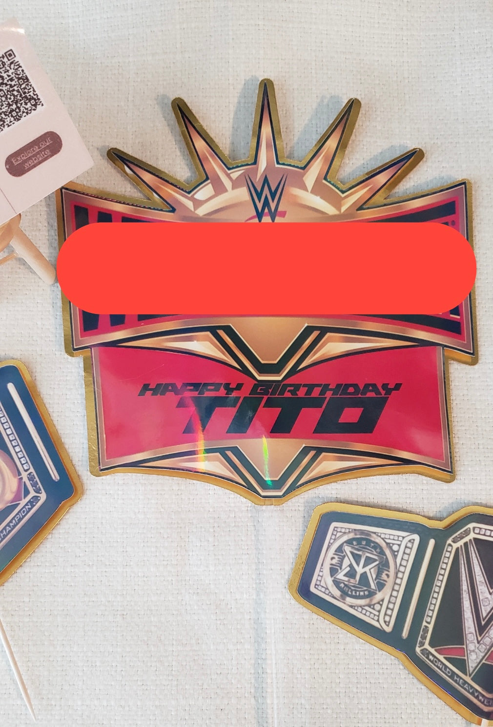 Personalized Wrestler Cake Topper – Custom Funny Birthday Decoration