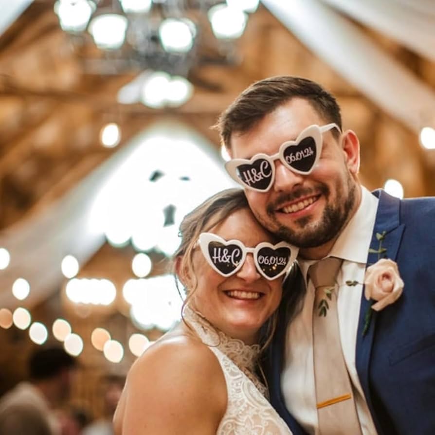 Custom Vinyl Stickers for Party Glasses: Personalized Initials & Date
