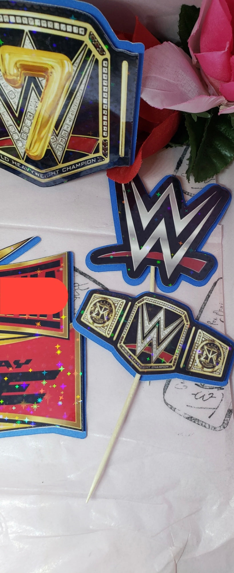 Personalized Wrestler Cake Topper – Custom Funny Birthday Decoration