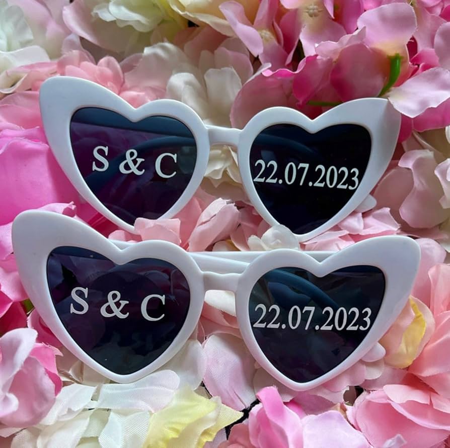Custom Vinyl Stickers for Party Glasses: Personalized Initials & Date