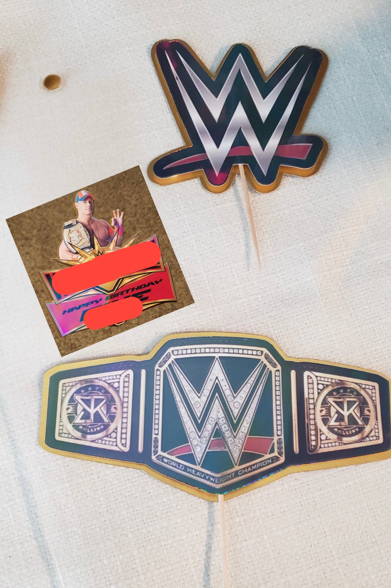 Personalized Wrestler Cake Topper – Custom Funny Birthday Decoration