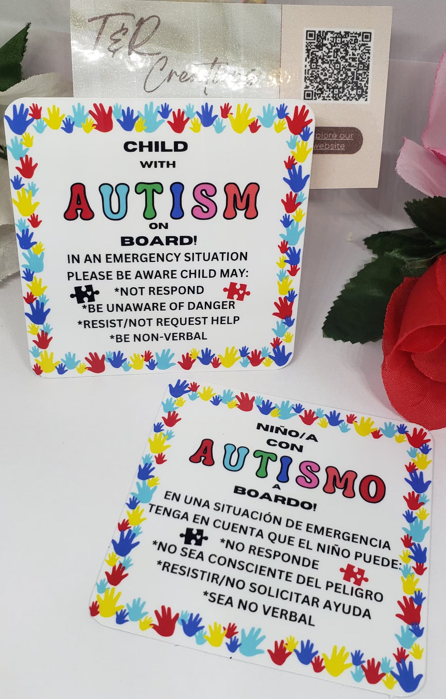 Child with Autism Alert Car Sticker - Waterproof Vinyl Decal