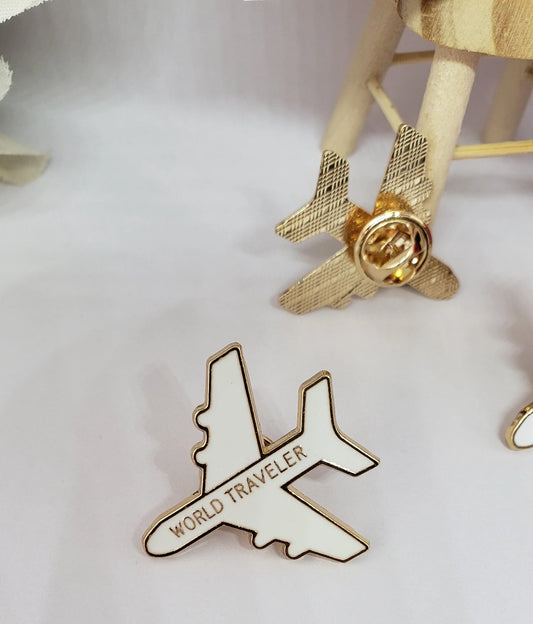 Airplane Enamel Pin: Travel Gift, Backpack Accessory