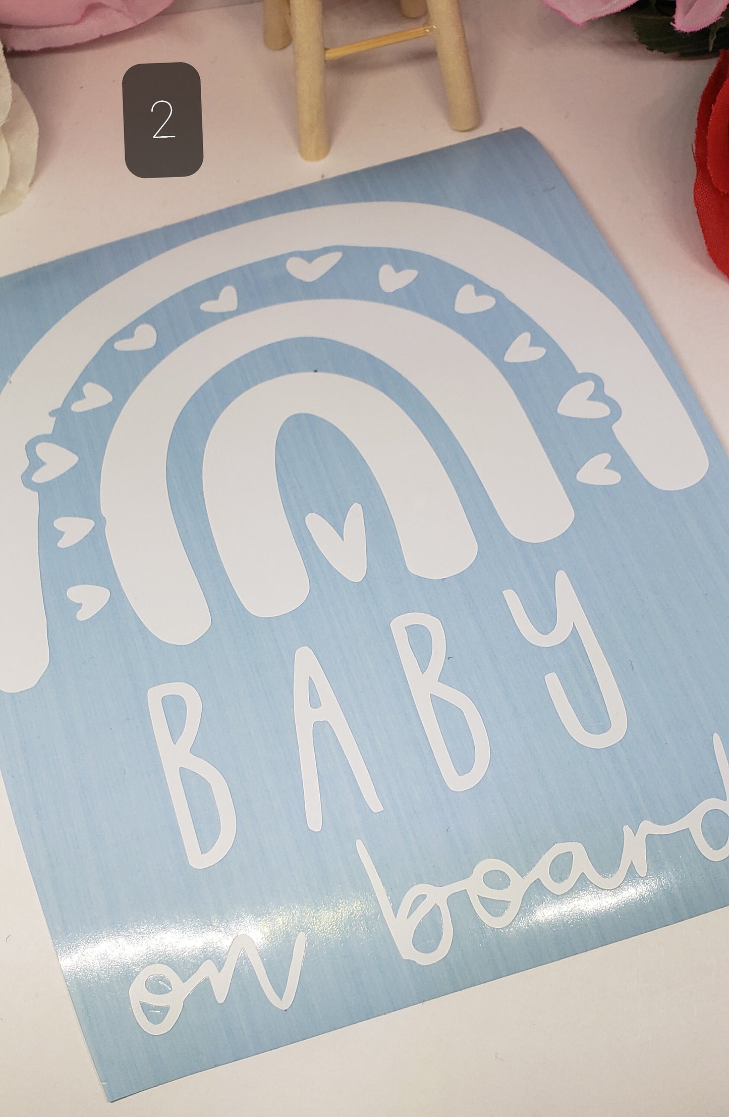 Baby On Board Car Decal: Waterproof Vinyl Sticker (5-inch)