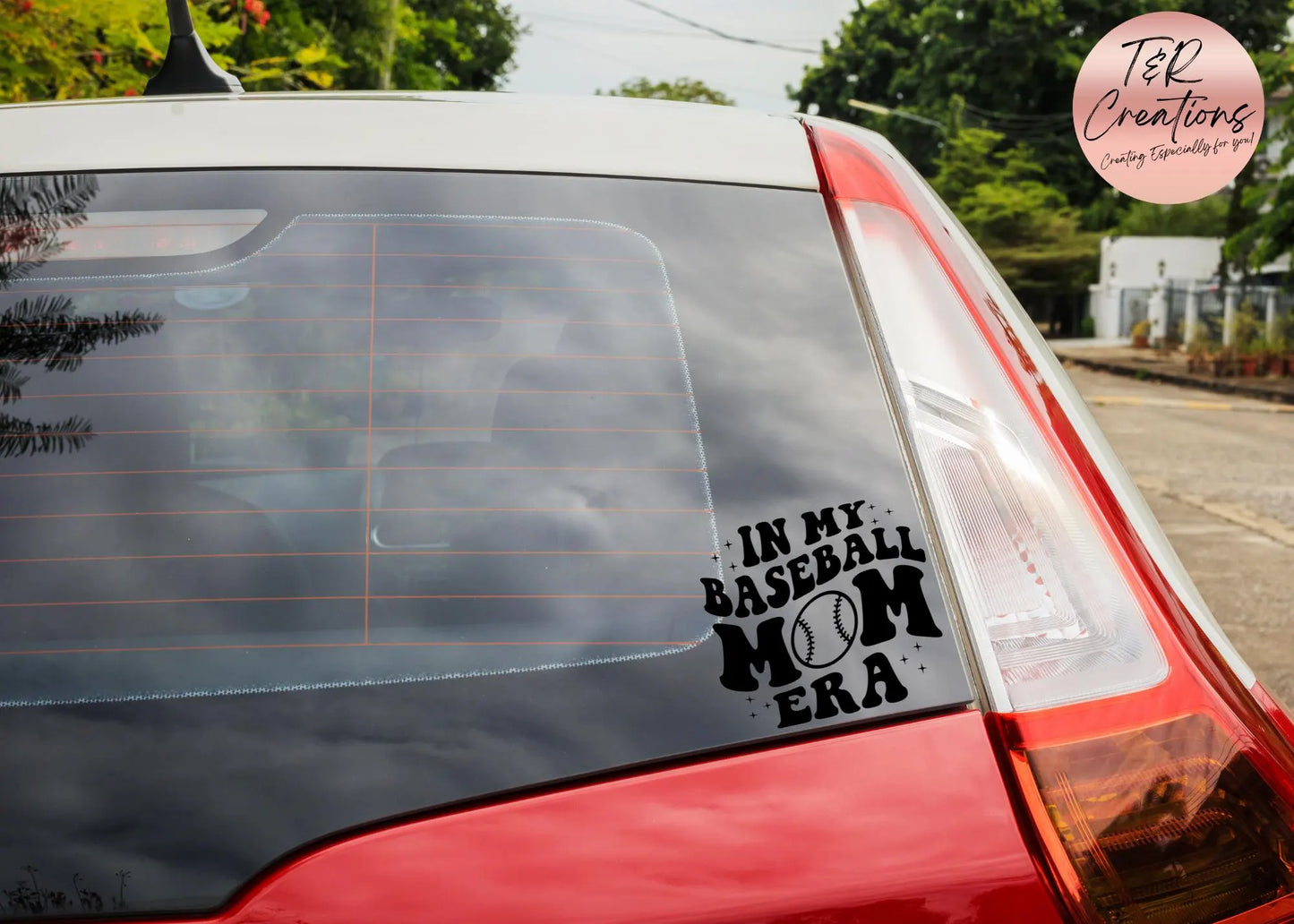 Baseball Mom Era Car Decal: Waterproof Vinyl Sticker