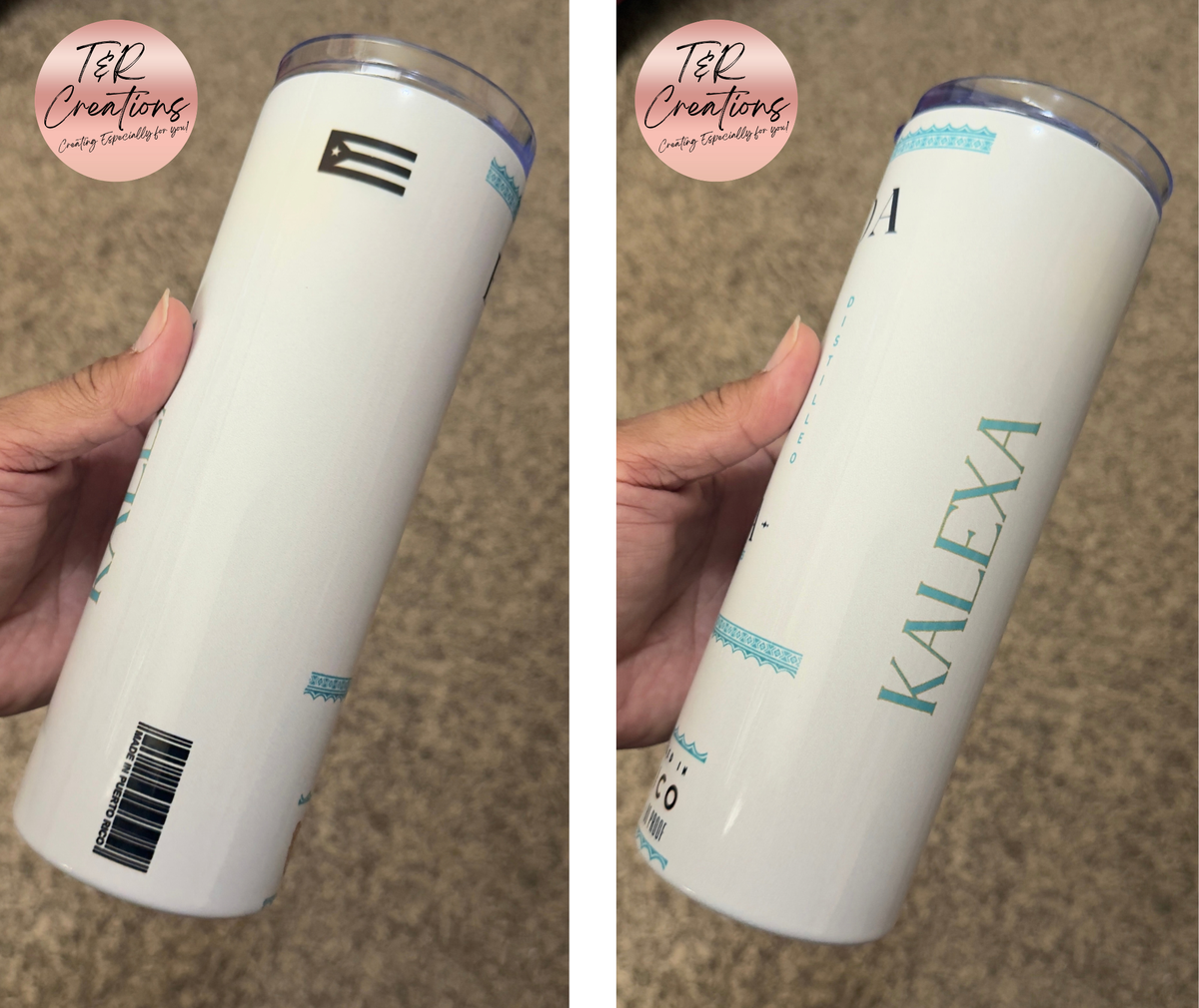 Custom Vodka Bottle Design Tumbler - 20 oz Skinny Tumbler