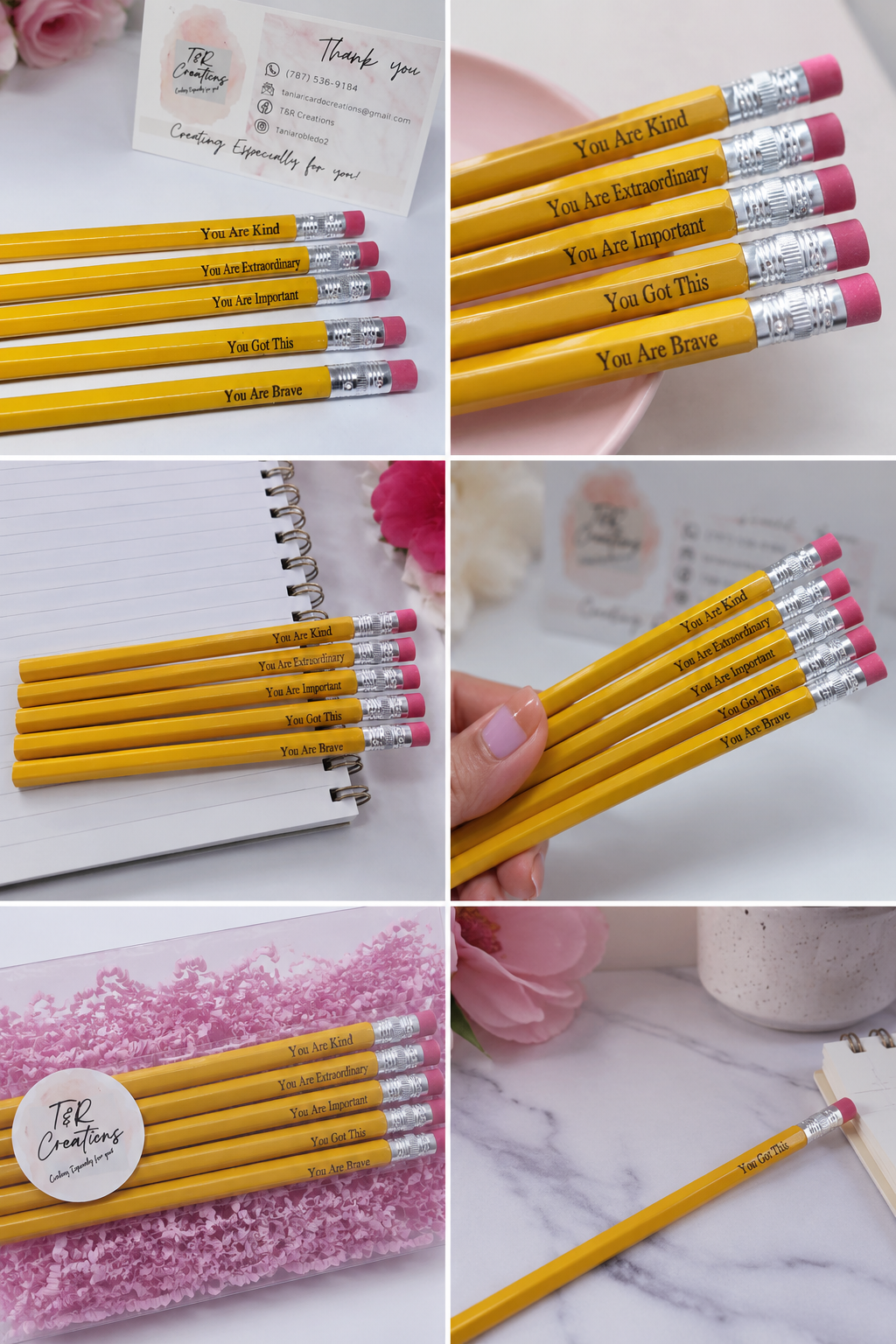 ✏️ Inspirational Engraved Pencil Set