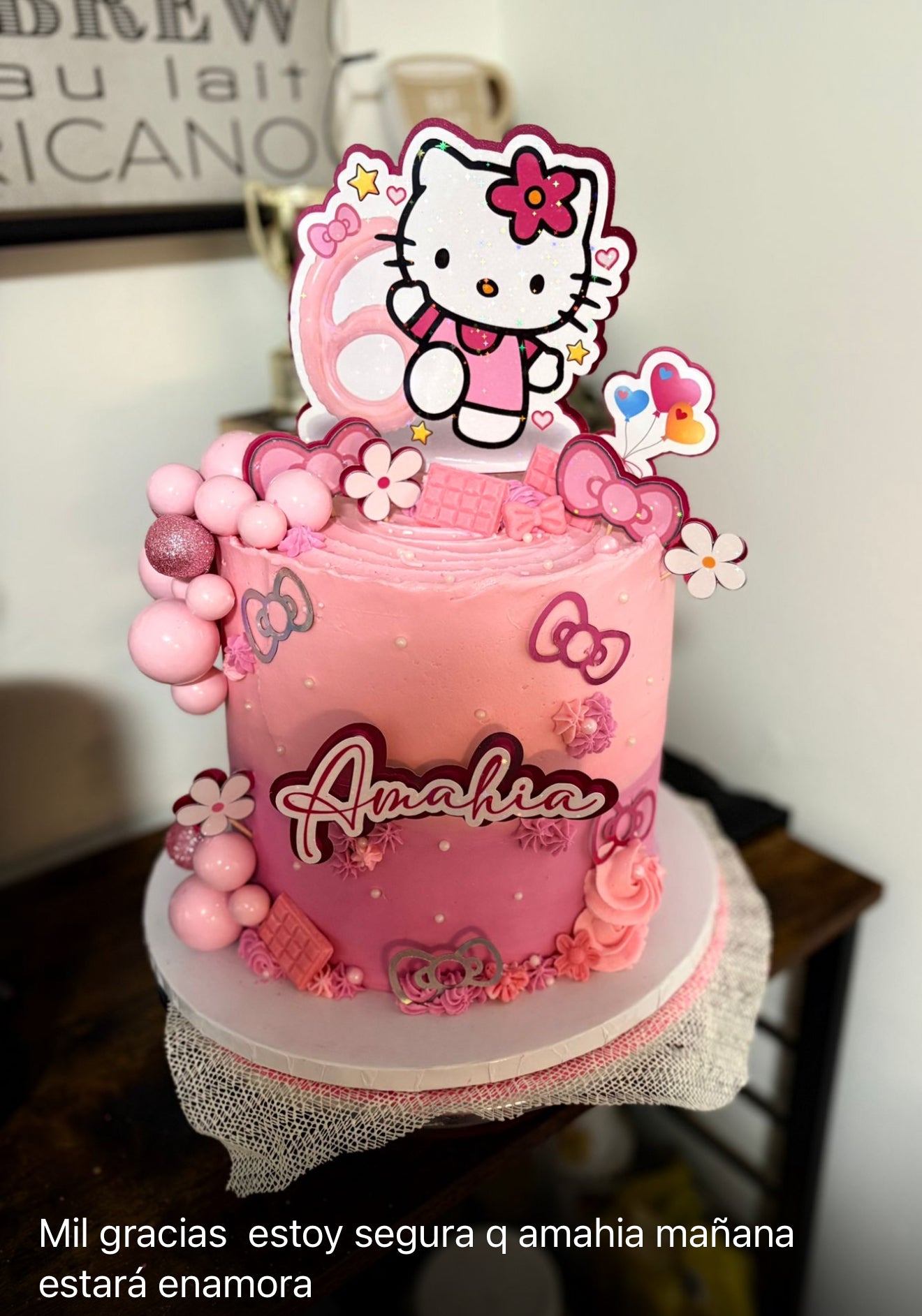 Kitty Personalized Cake Topper – Custom Name | Hawaii Birthday Decoration
