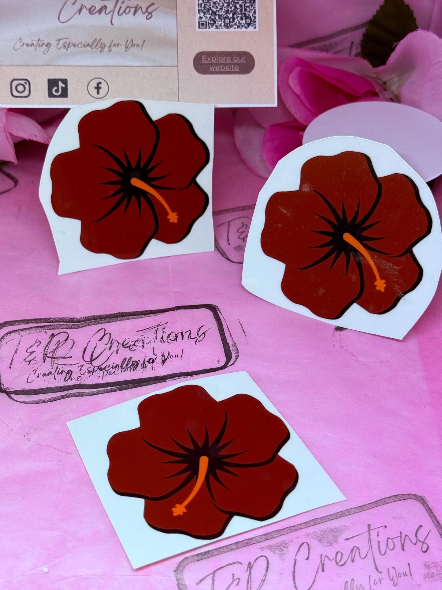 Tattoo Temporary/ Puerto Rican flower Thespesia grandiflora