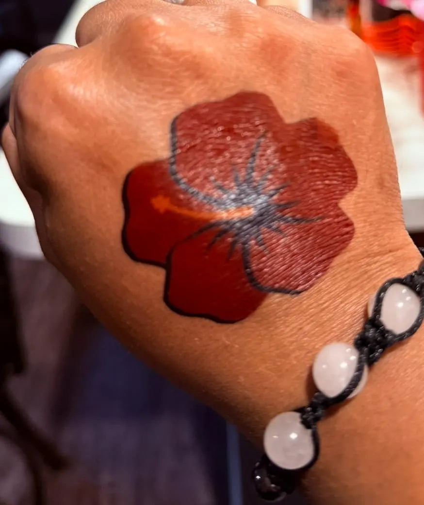 Tattoo Temporary/ Puerto Rican flower Thespesia grandiflora