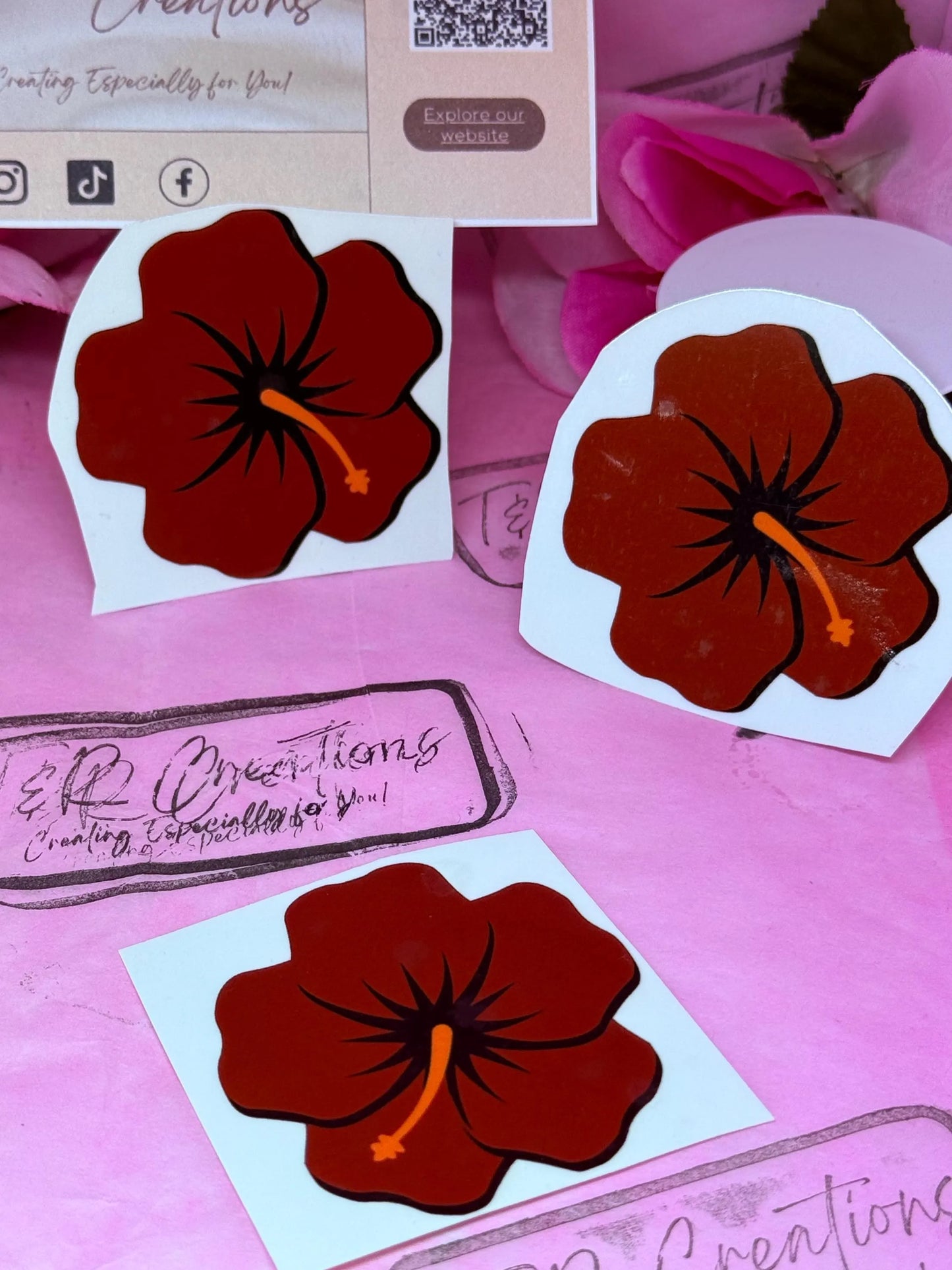 Tattoo Temporary/ Puerto Rican flower Thespesia grandiflora