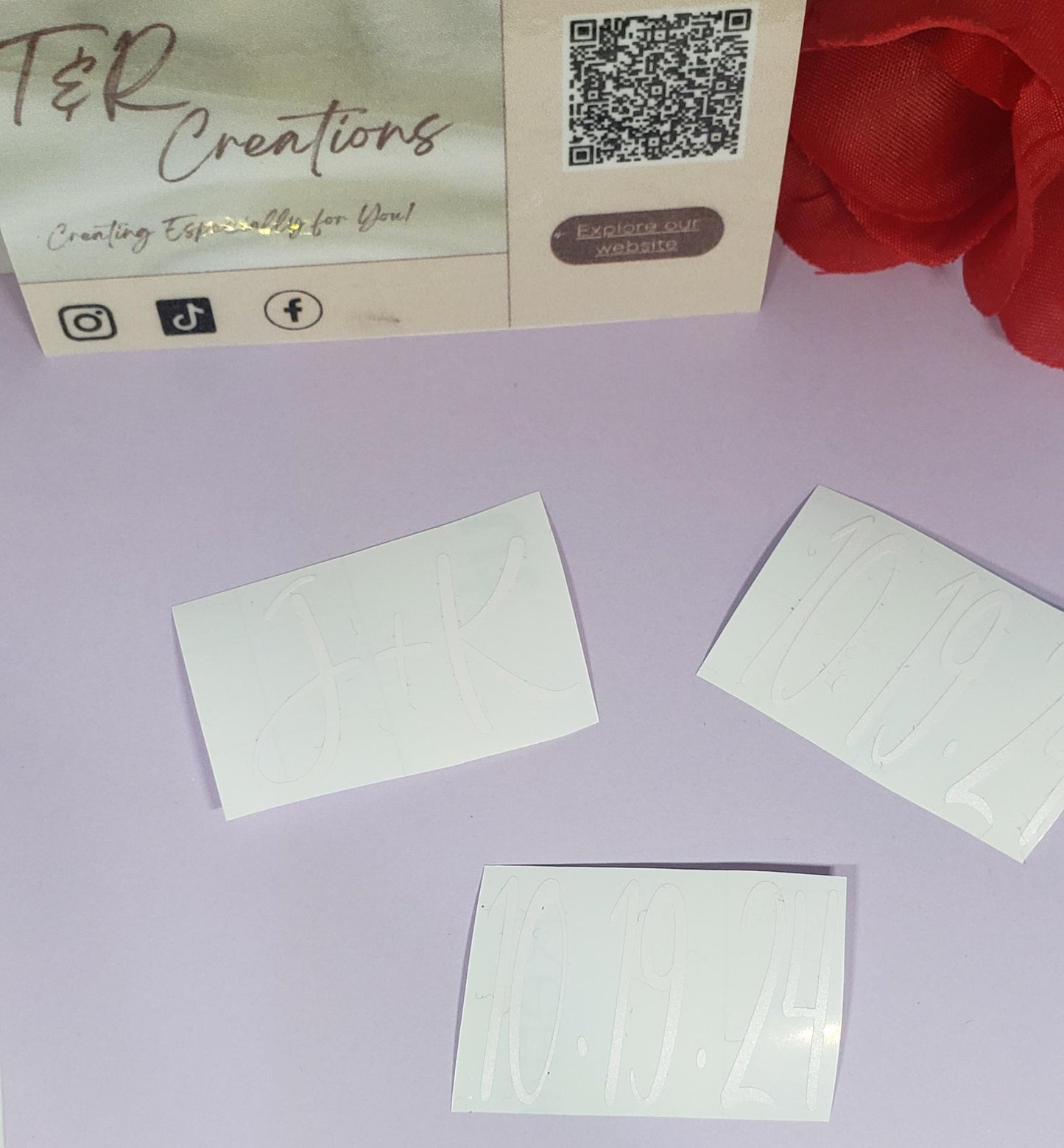 Custom Vinyl Stickers for Party Glasses: Personalized Initials & Date