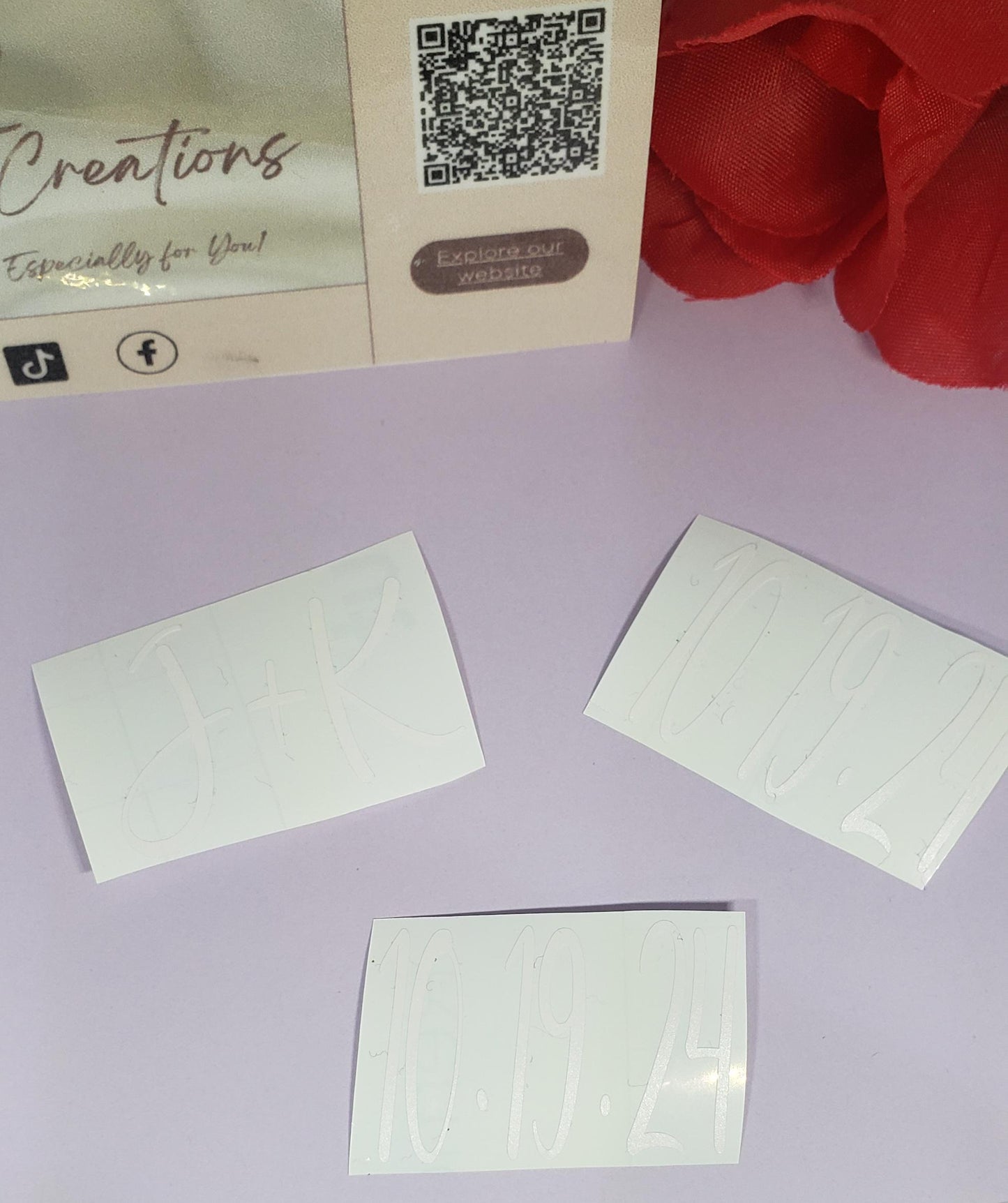 Custom Vinyl Stickers for Party Glasses: Personalized Initials & Date