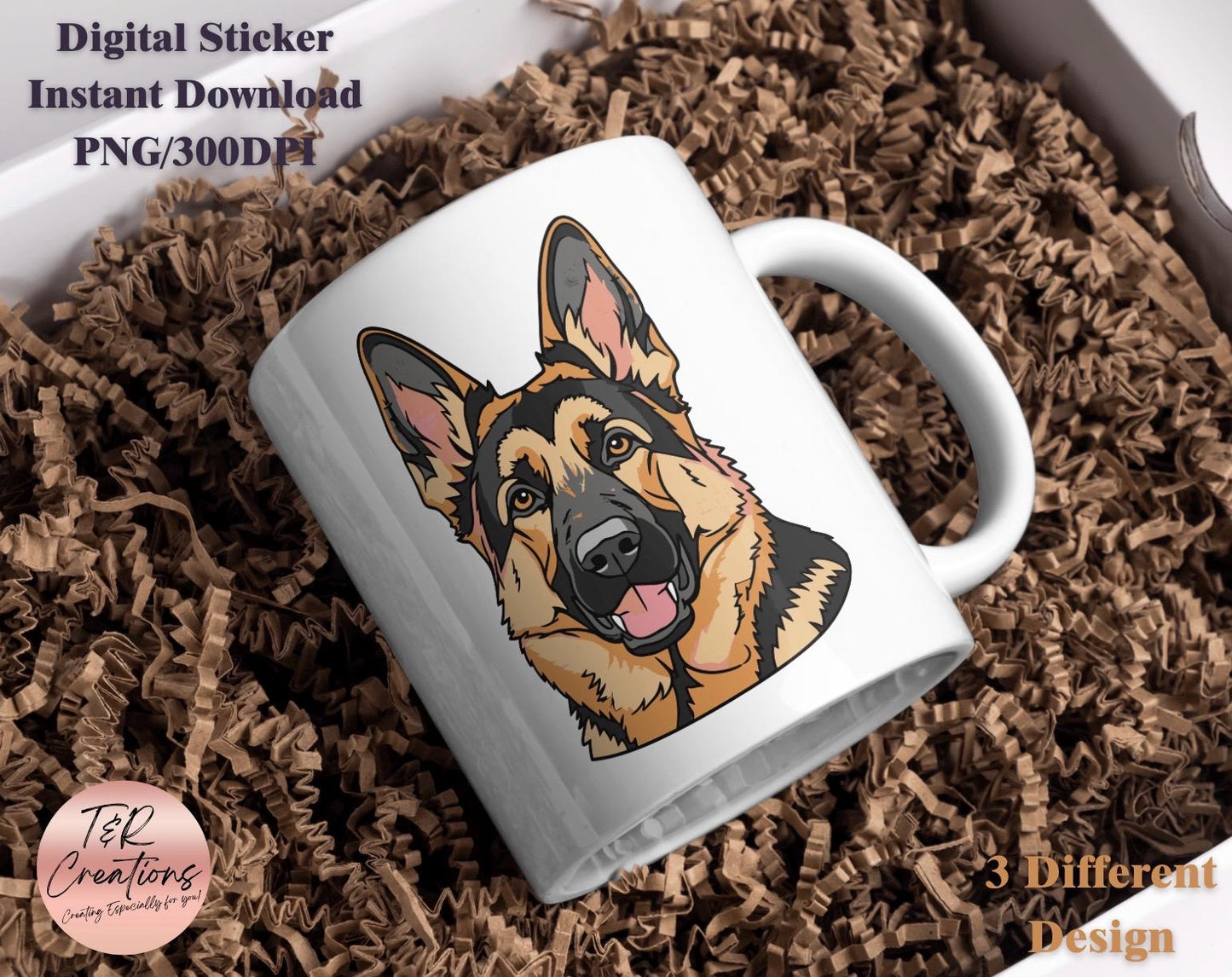 German Shepherd Digital Sticker