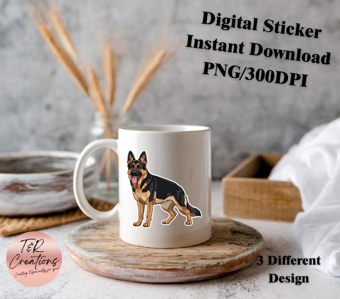 German Shepherd Digital Sticker