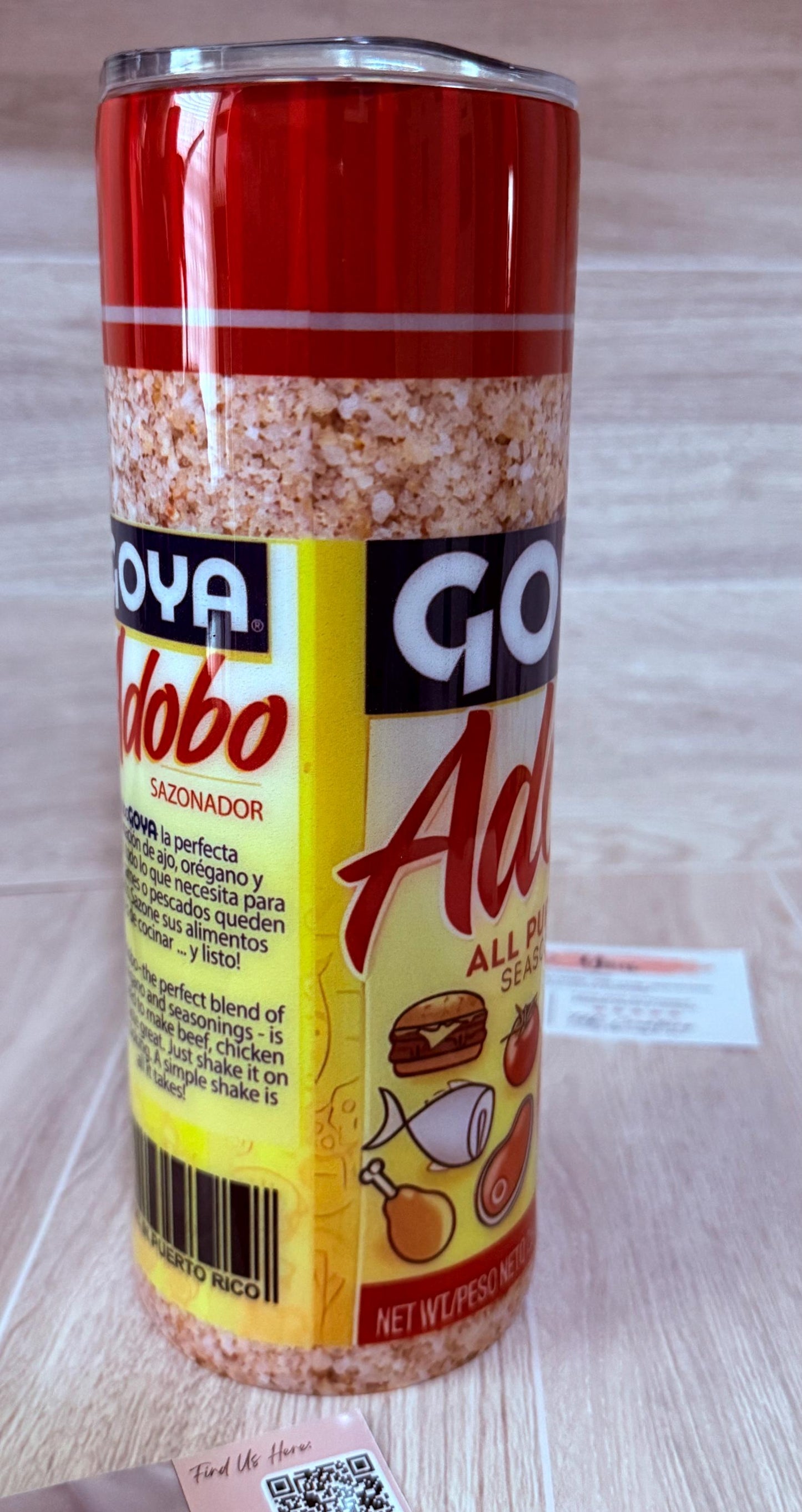 Custom Adobo Goya Bottle Design Tumbler - 20 oz Skinny Tumbler