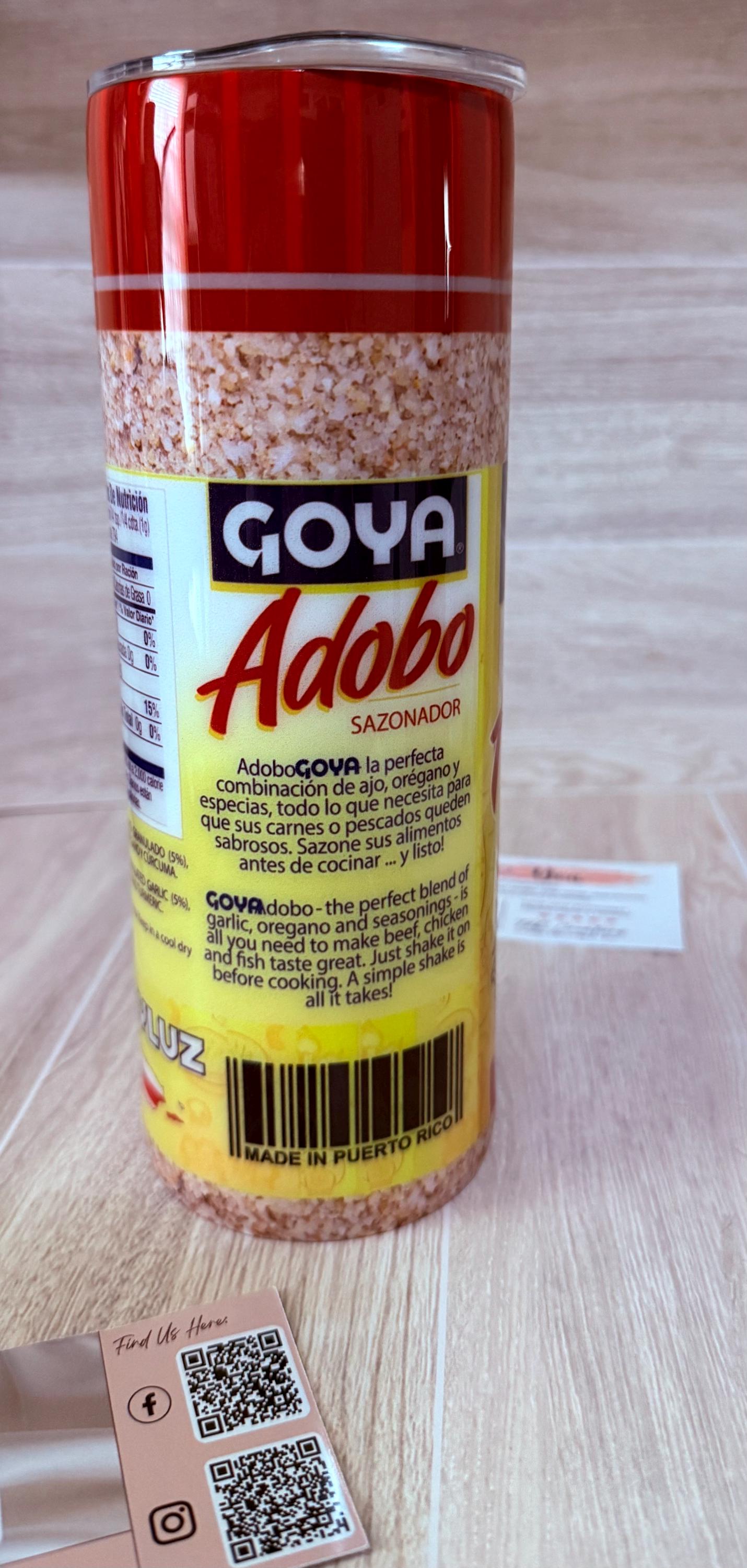 Custom Adobo Goya Bottle Design Tumbler - 20 oz Skinny Tumbler