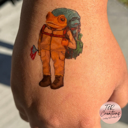 Custom Temporary Tattoo Puerto Rico Design
