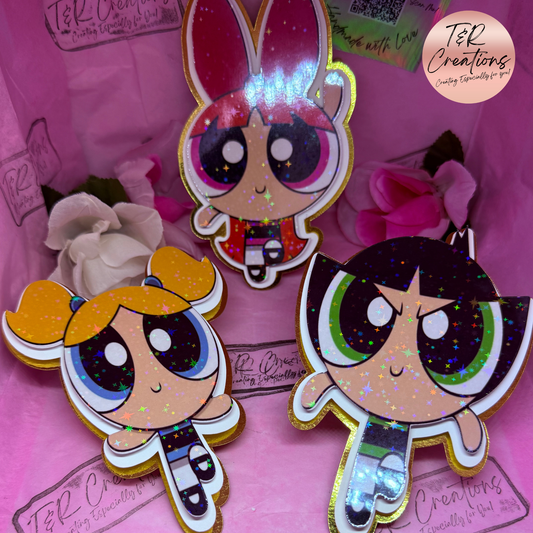 Personalized dolls Cake Topper – Custom Name | Friends Pink Elegant Birthday Decoration