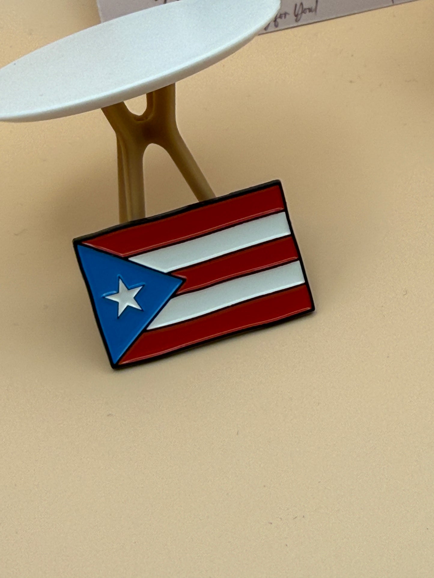 Flag Puerto Rico Pin | Handmade Metal Pin