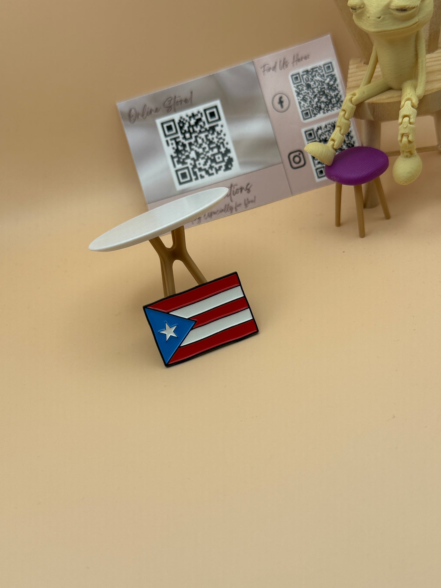 Flag Puerto Rico Pin | Handmade Metal Pin