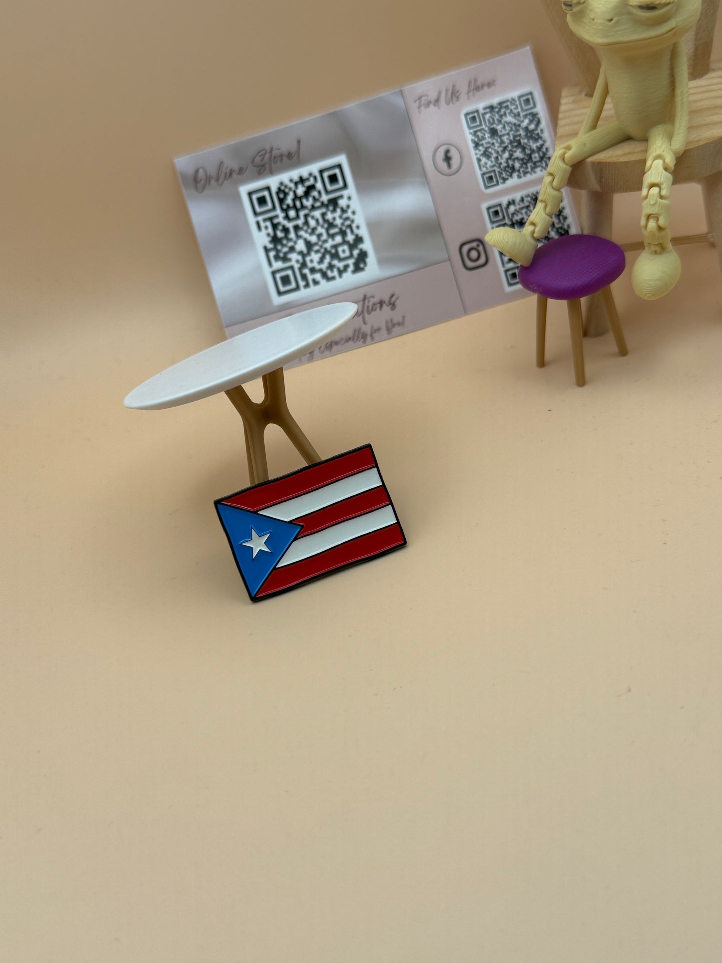 Flag Puerto Rico Pin | Handmade Metal Pin