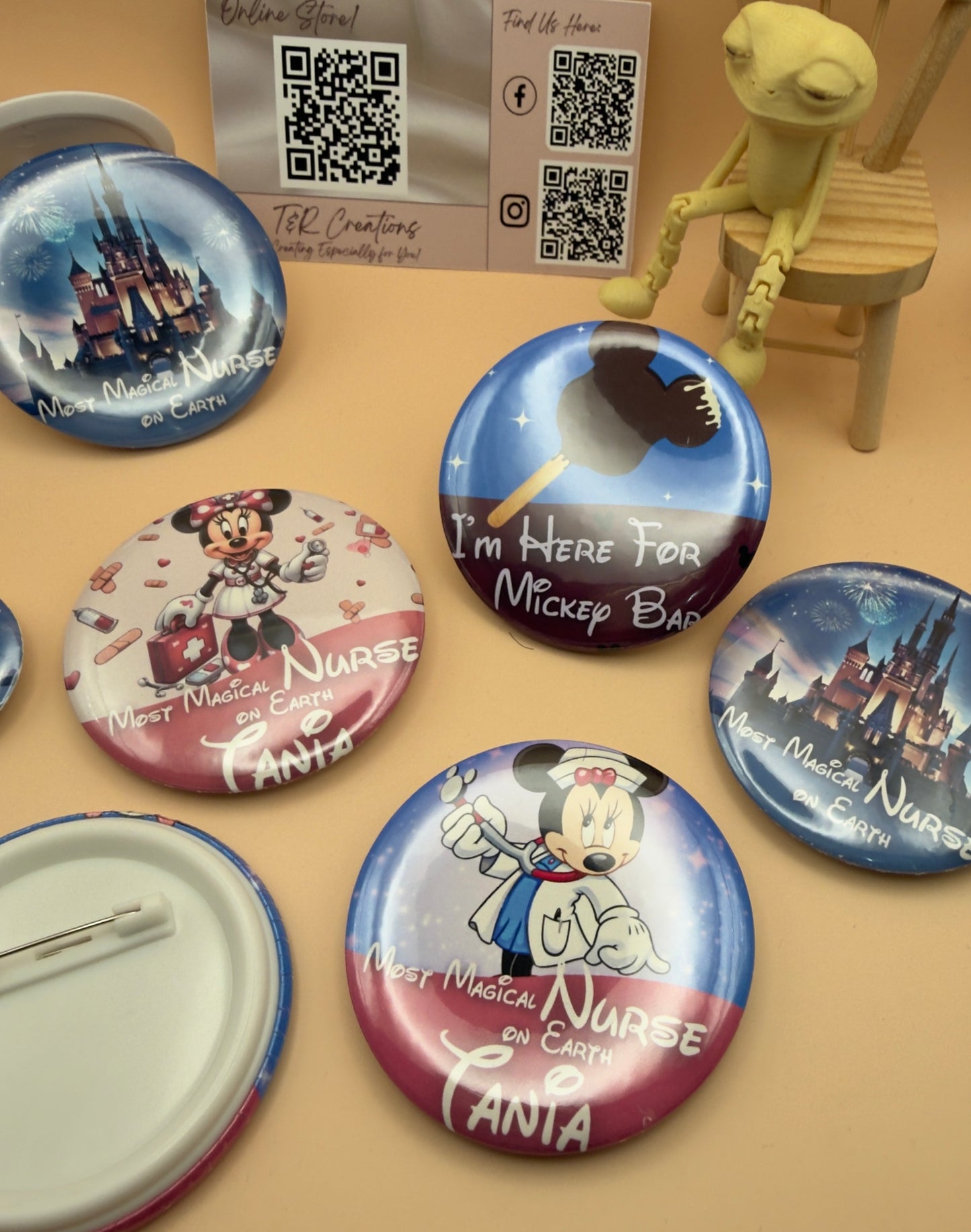 Ice Cream Bar Name Badge | Funny Button Magical Gift