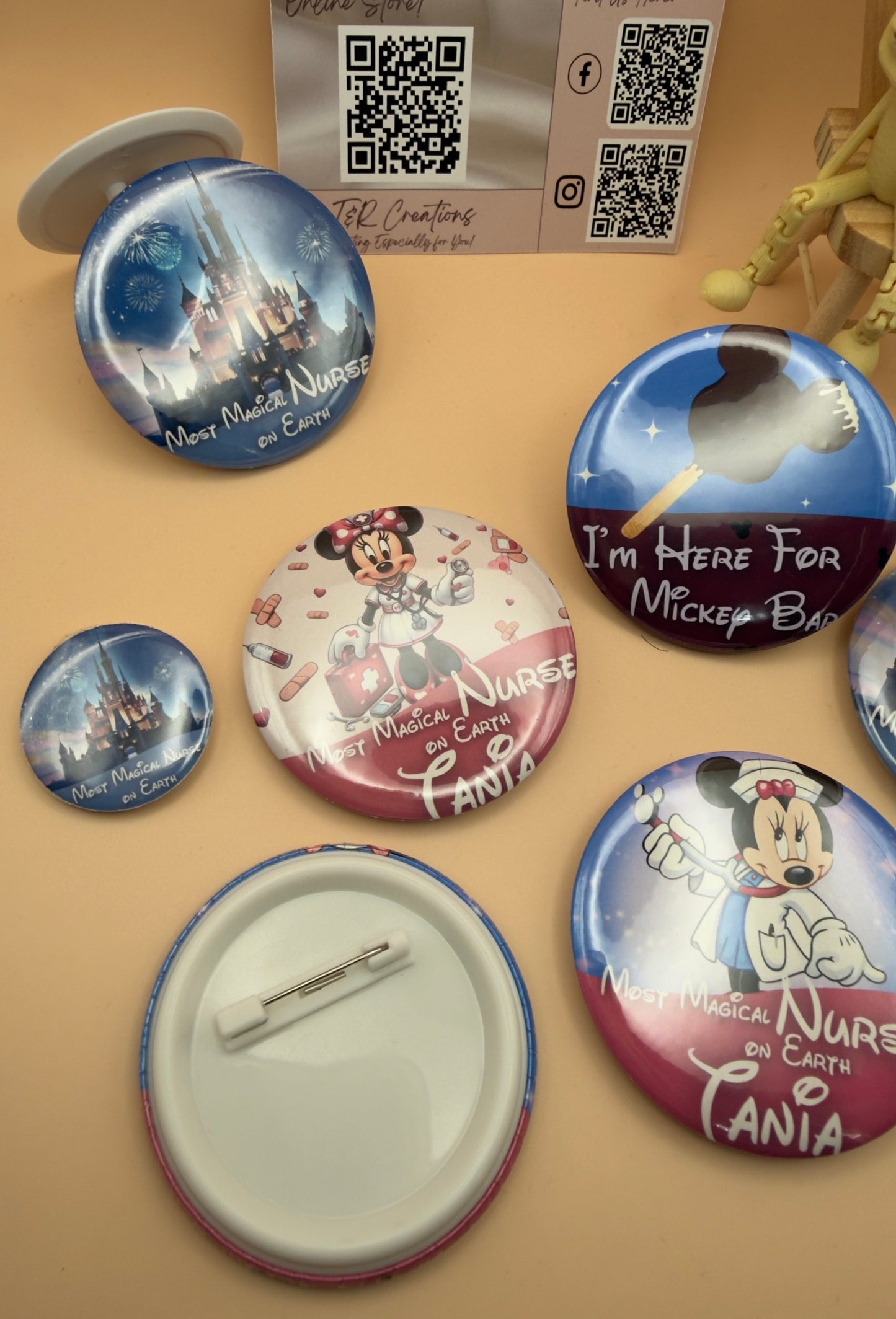 Personalized Button – Custom Name Badge | Most Magical Nurse on Earth | RN, LPN, CNA Gift