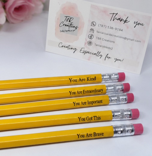 ✏️ Inspirational Engraved Pencil Set