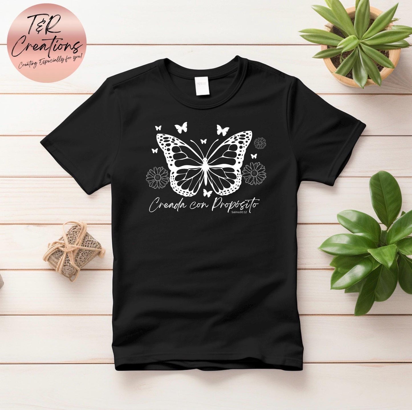 Butterfly T-Shirt: Positive Message, Woman Gift