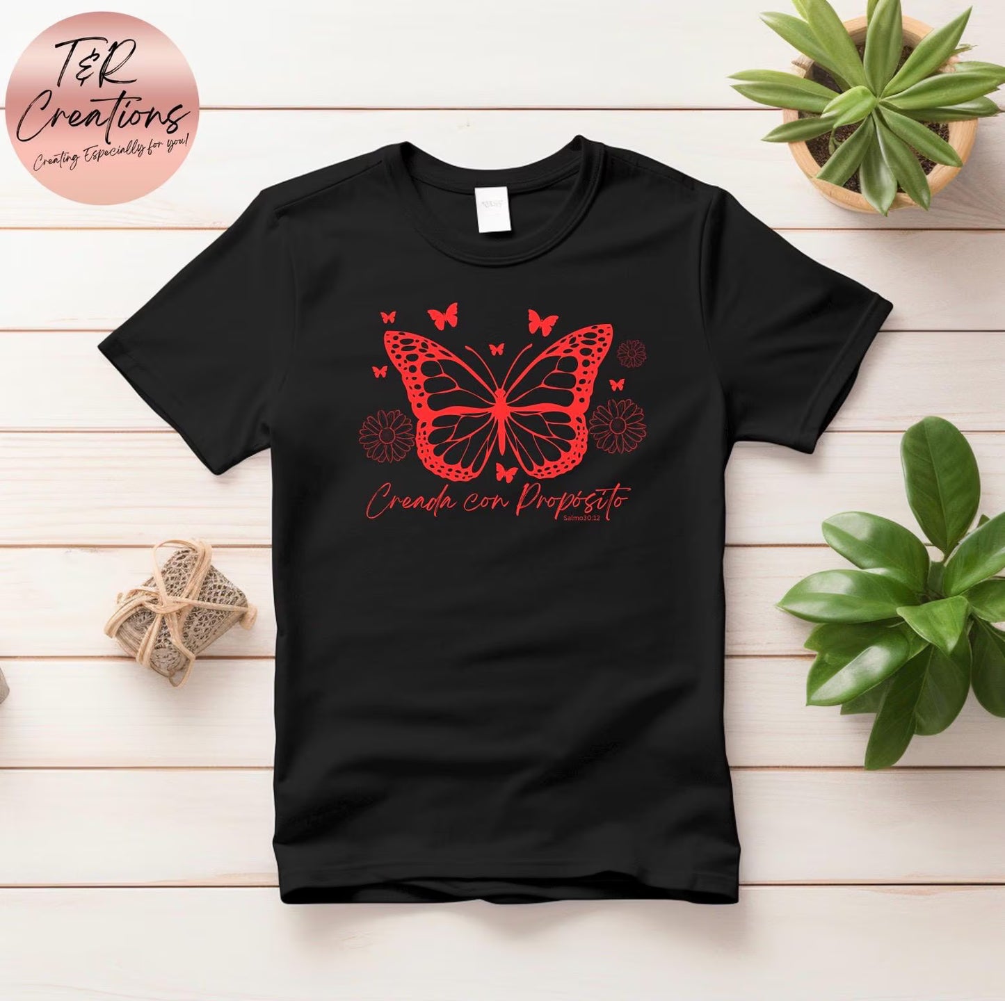 Butterfly T-Shirt: Positive Message, Woman Gift