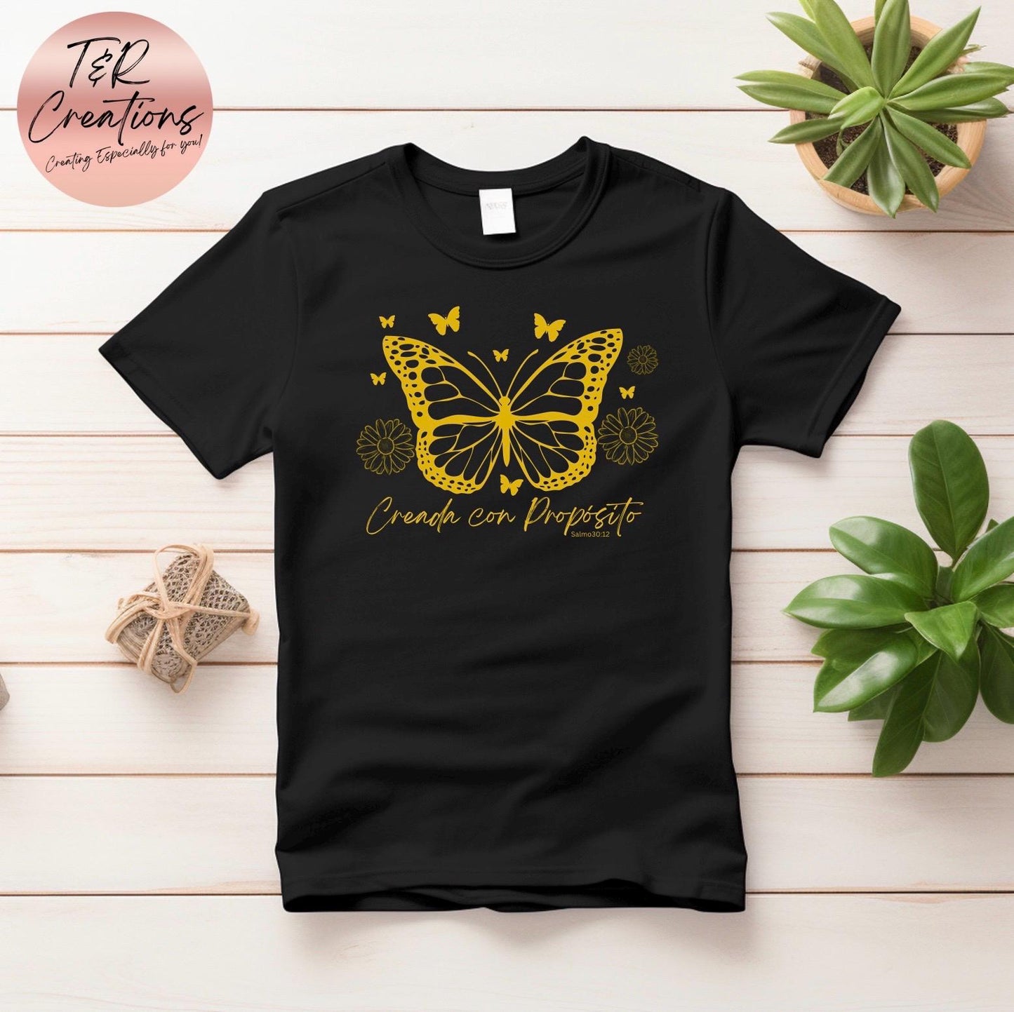 Butterfly T-Shirt: Positive Message, Woman Gift