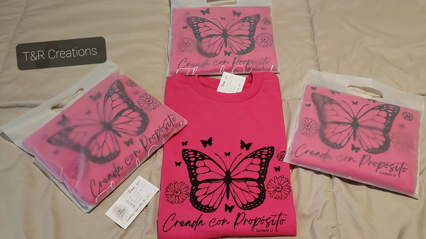 Butterfly T-Shirt: Positive Message, Woman Gift