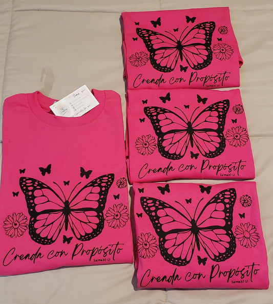 Butterfly T-Shirt: Positive Message, Woman Gift