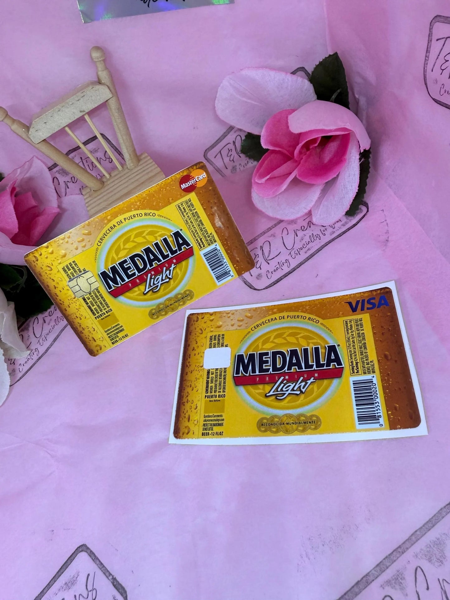 Medalla Card Sticker: Puerto Rico Design, Waterproof Vinyl