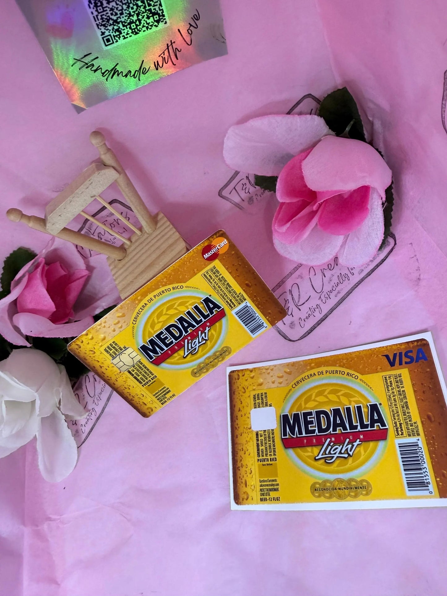 Medalla Card Sticker: Puerto Rico Design, Waterproof Vinyl