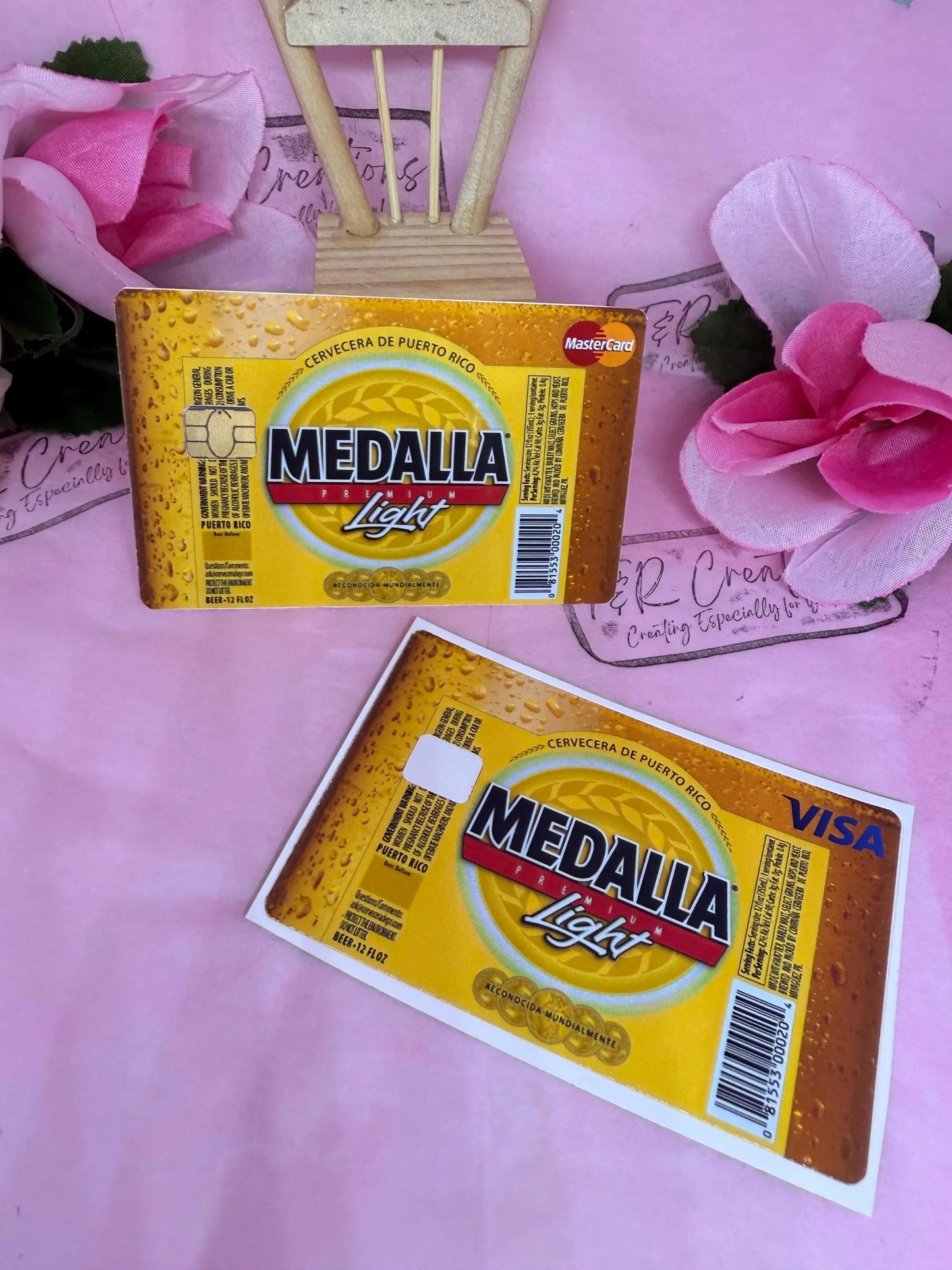 Medalla Card Sticker: Puerto Rico Design, Waterproof Vinyl