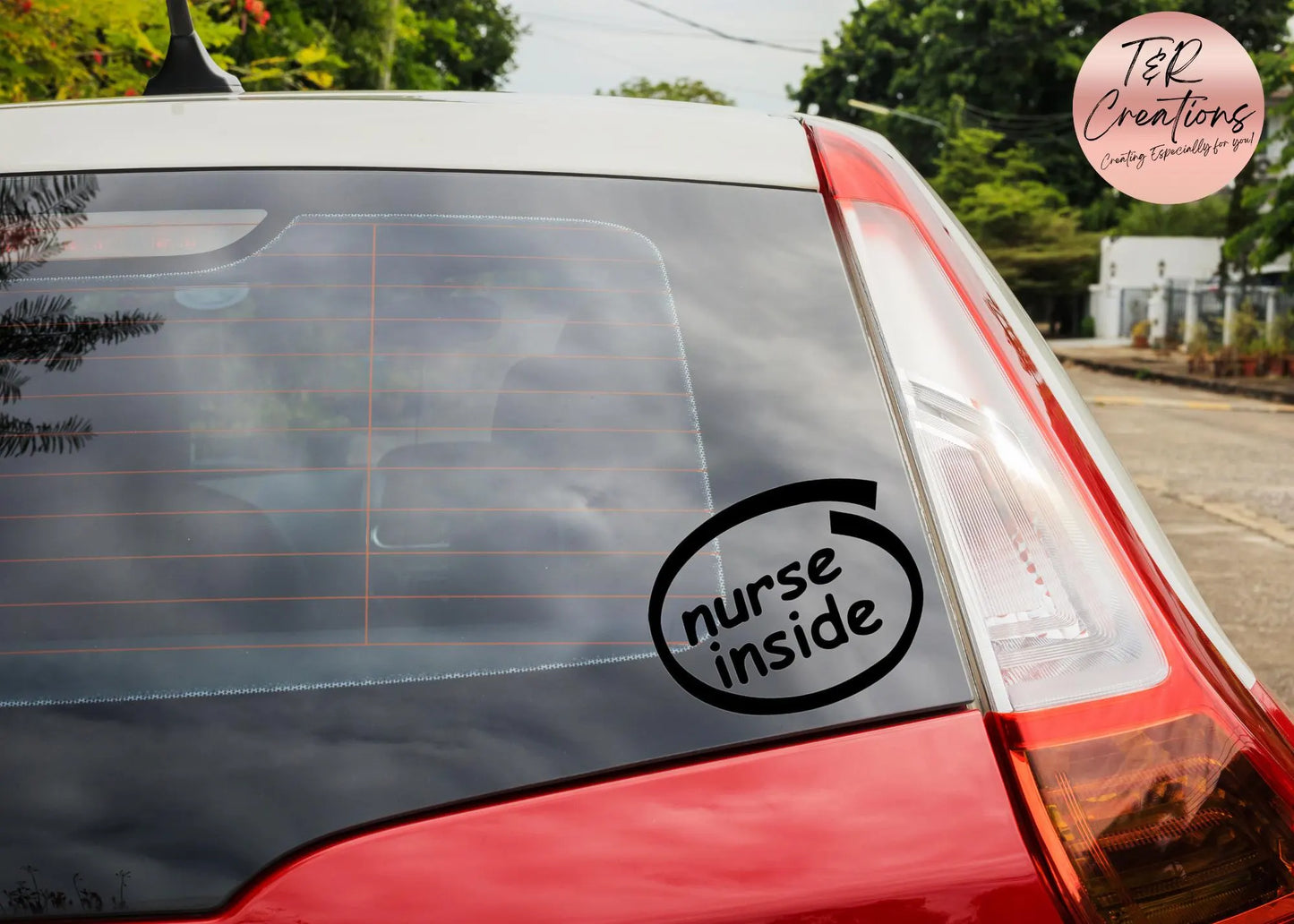 Nurse Inside” Car Decal – Waterproof & Long-Lasting