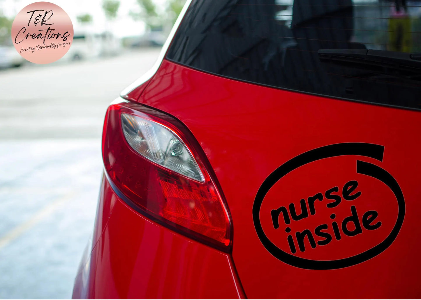 Nurse Inside” Car Decal – Waterproof & Long-Lasting
