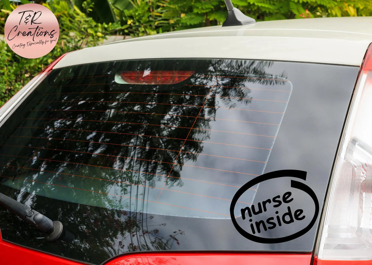 Nurse Inside” Car Decal – Waterproof & Long-Lasting