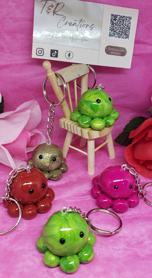 Octopus Keychain stress relief. Keychain Ocopus color