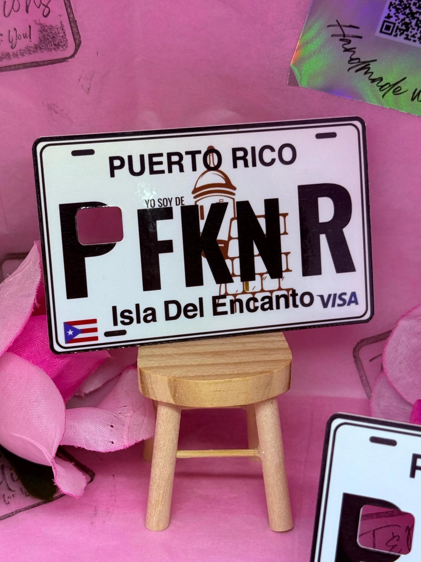 PFKNR Sticker for Credit debit card / Glossy Vinyl Card Decal Puerto Rican