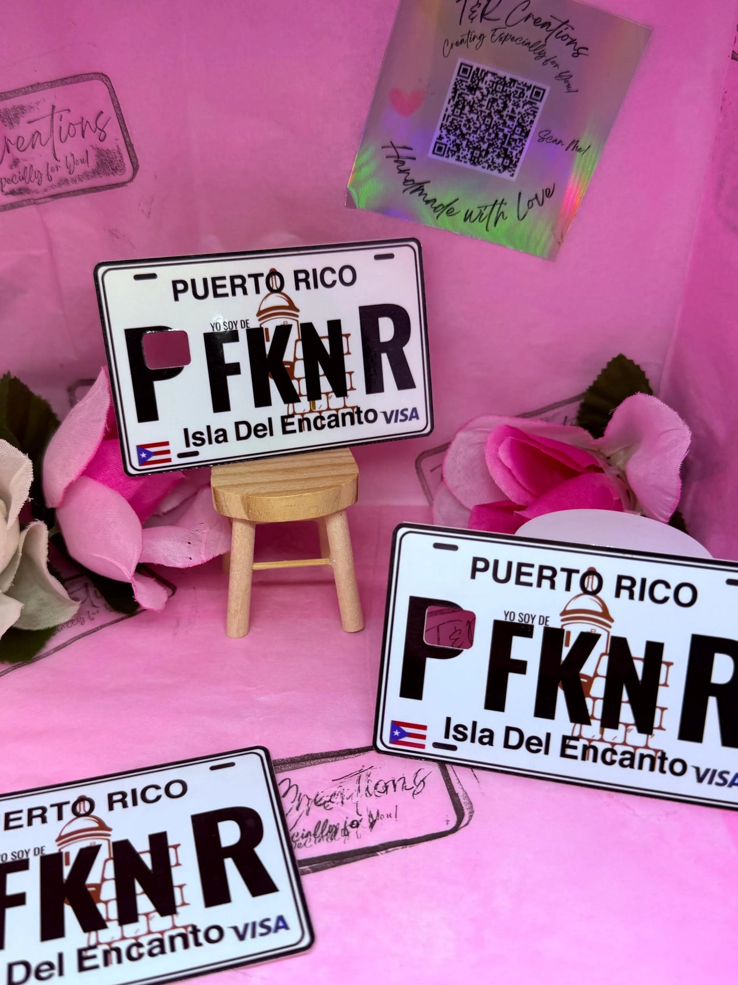 PFKNR Sticker for Credit debit card / Glossy Vinyl Card Decal Puerto Rican