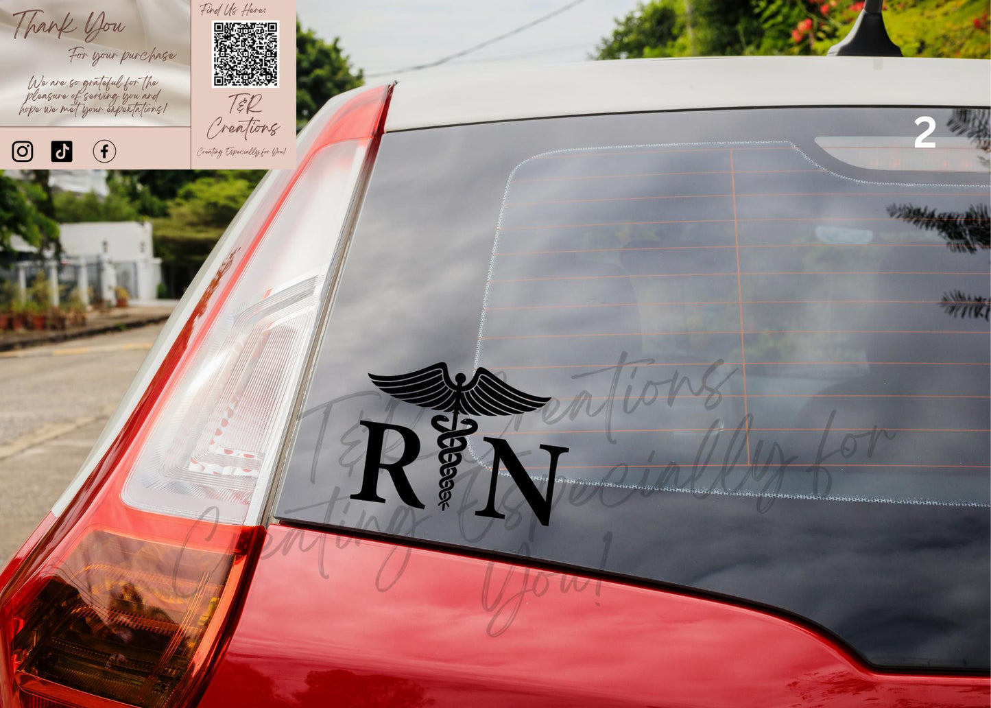 Nurse car decal/ Vinyl sticker/ RN