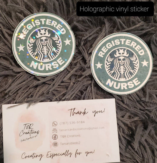 Registered Nurse coffee Fun & Stylish Vinyl Decals – Waterproof & Long-Lasting