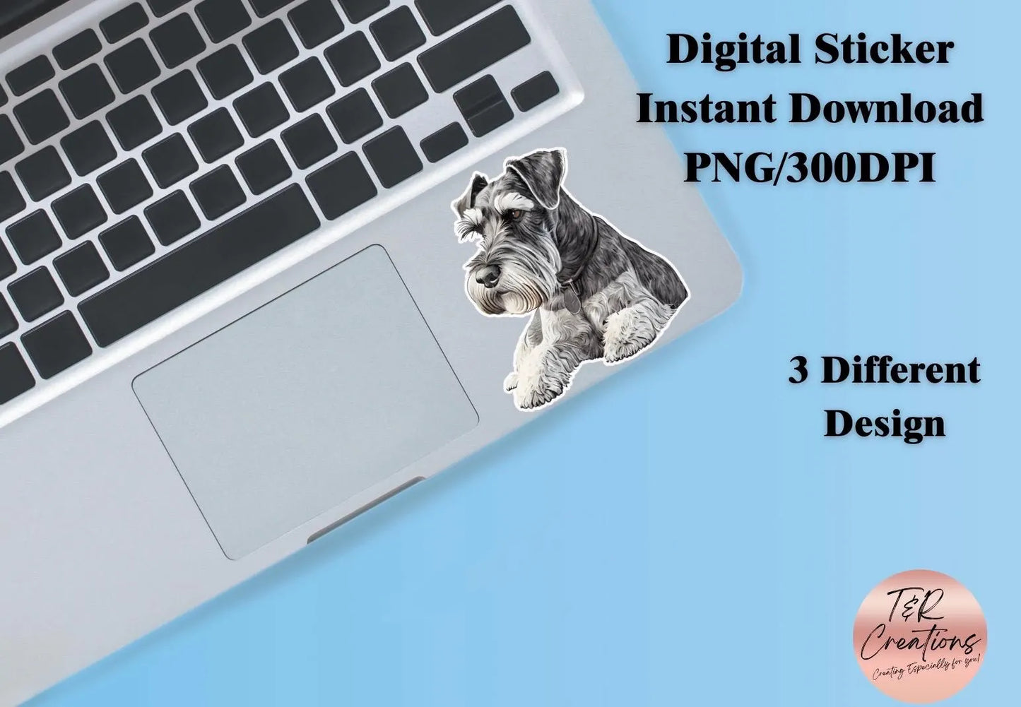 3 Designs | Schnauzer Dogs | PNG + PDF | Instant Download