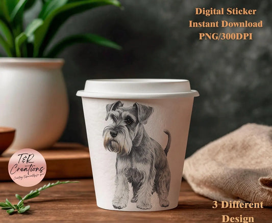 3 Designs | Schnauzer Dogs | PNG + PDF | Instant Download